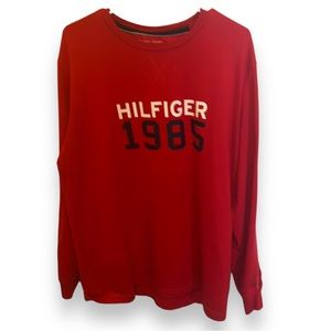 Tommy Hilfiger 1985 Large Retro Logo Sleepwear Long Sleeve Sleep Shirt Size XL